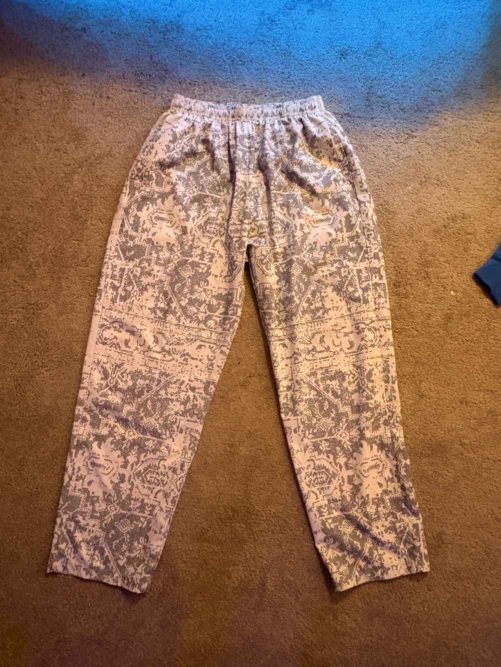 Young LA White and Grey Old School Parachute Ugly Pants